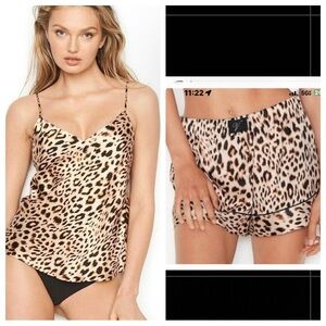 Victoria’s Secret Leopard Print Cami and Shorts Set